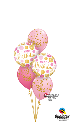 Happy Birthday Glittering Polka Dots