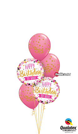 Pink & Gold Birthday Dots