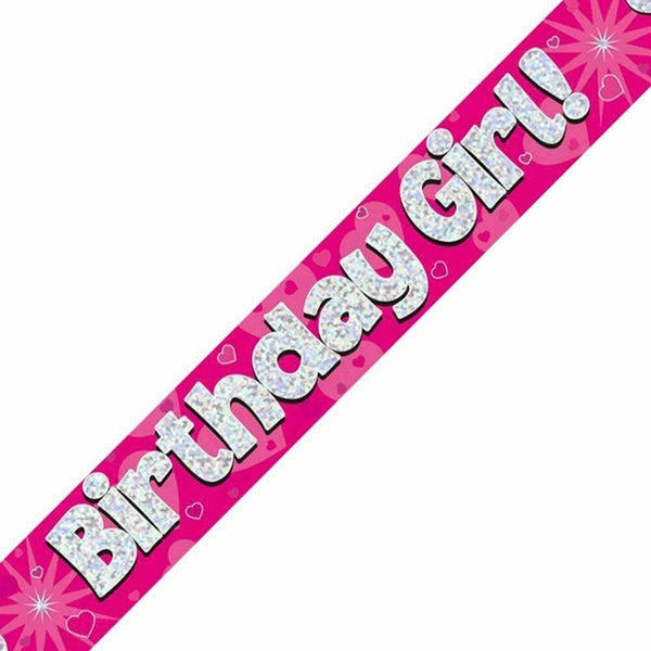 Birthday Girl Holographic Banner