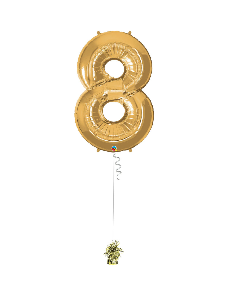 Inflated Jumbo Number 8 Gold
