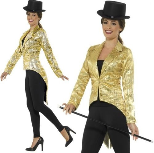 Gold Sequin Tailored Jacket