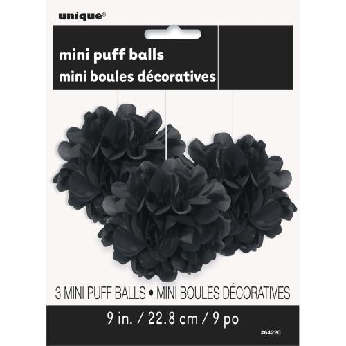 Black Mini Puff Balls