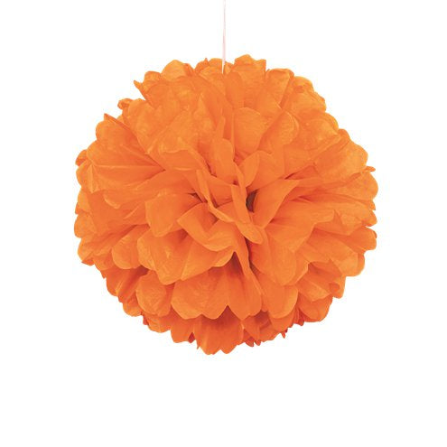 Orange Hanging Puff Pom Pom