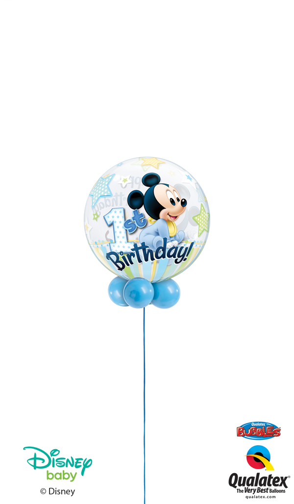 1st Birthday Mickey / Minnie Bubble - Choose Options