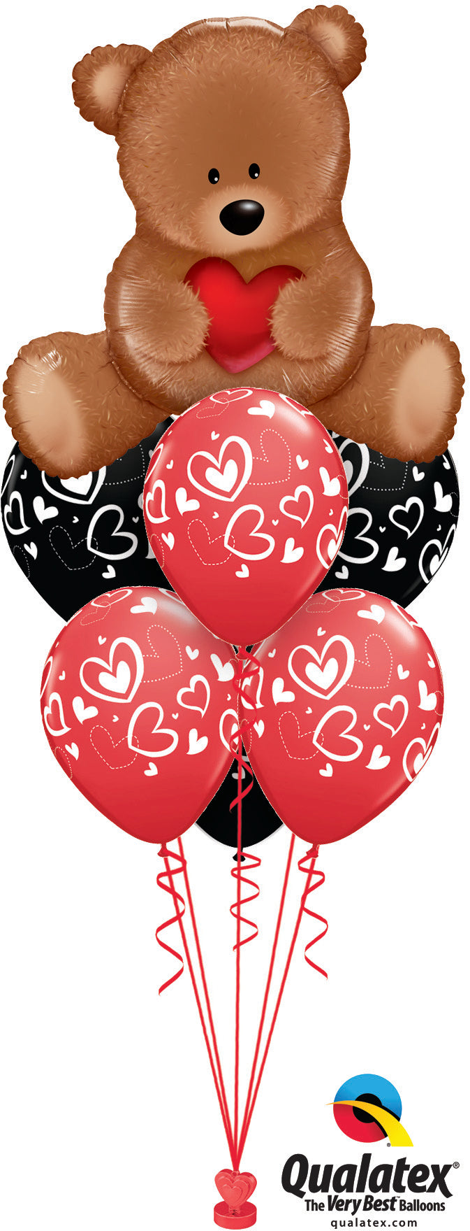 Cuddly-Wuddly Valentine Bear Bouquet