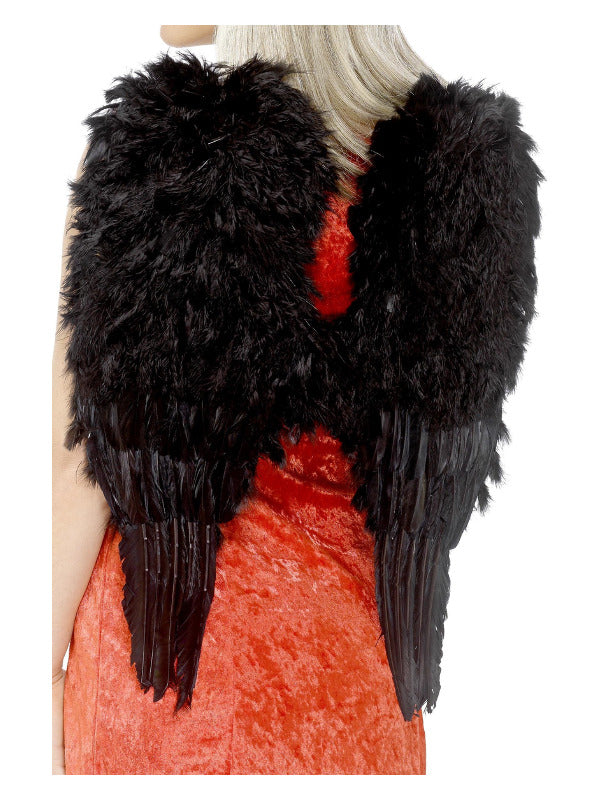 Feather Angel Wings Black - Large