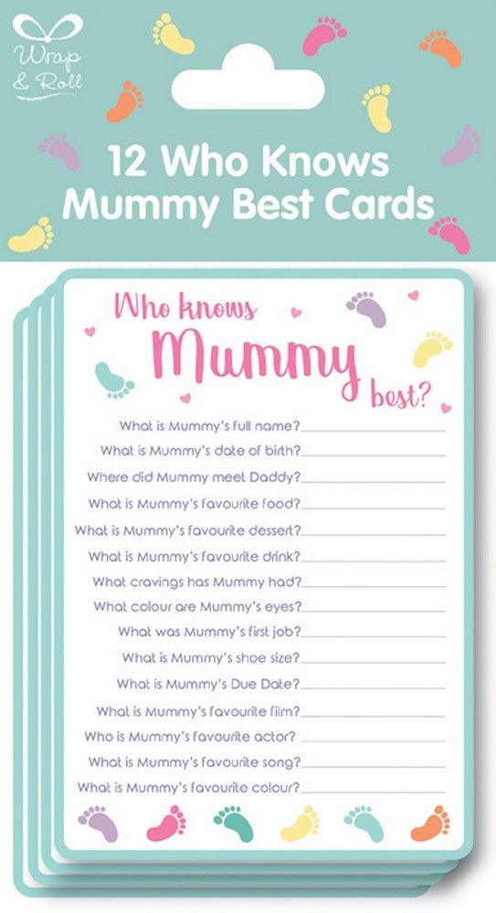 Baby Shower Who Knows Mummy Best Game