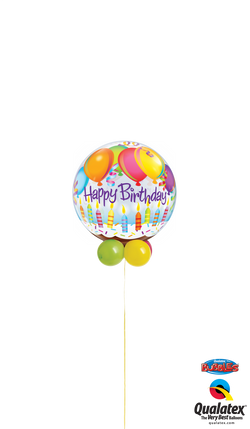 Birthday Balloons & Candles Bubble