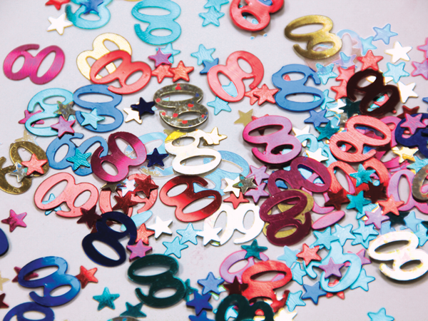 Age 60 Multi-Coloured Confetti