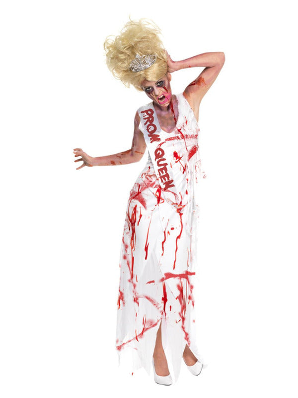 High School Horror Zombie Prom Queen Costume