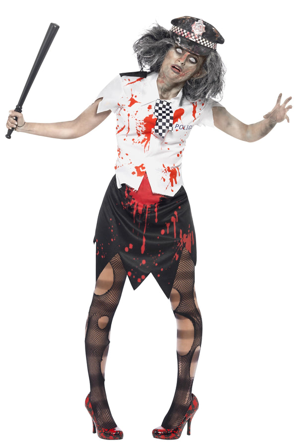 Zombie Policewoman Costume - Halloween