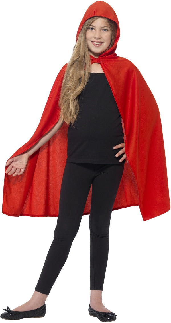 Kids Red Hooded Cape