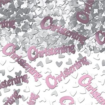Pink & Silver Christening Confetti