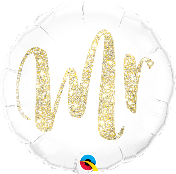 Mr Glitter Gold Foil Balloon