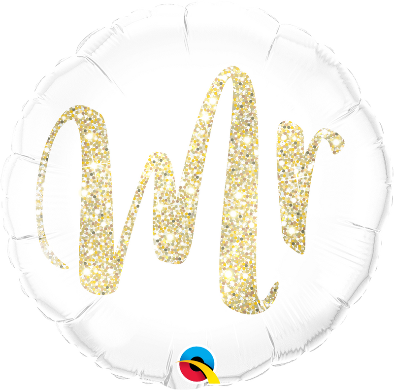 Mr Glitter Gold Foil Balloon