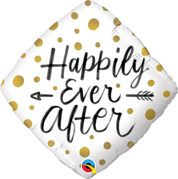 Happily Ever After Gold Dots Foil Balloon