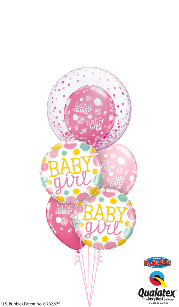 Baby Girl Polka Dots and Confetti