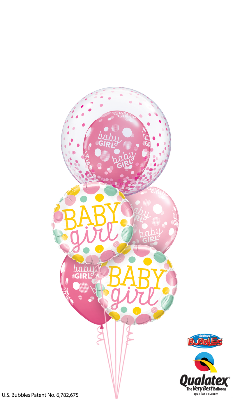 Baby Girl Polka Dots and Confetti