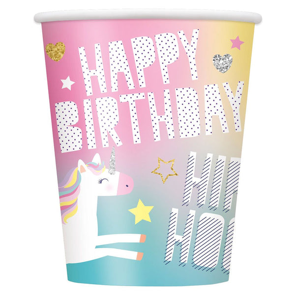 Happy Birthday Unicorn Cups