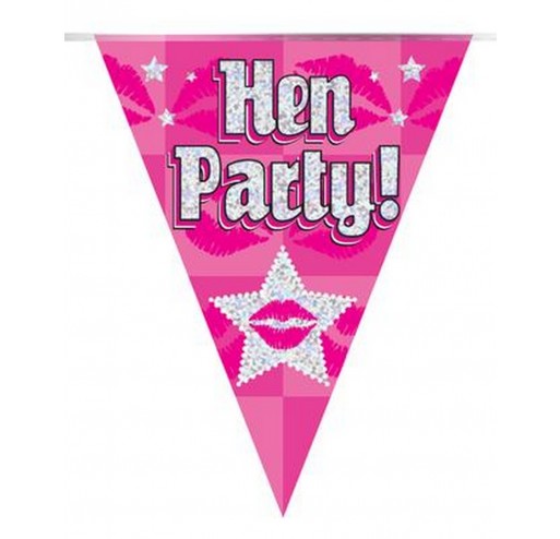 Hen Party Holographic Bunting