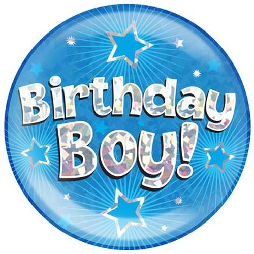 Blue Jumbo Birthday Boy Badge