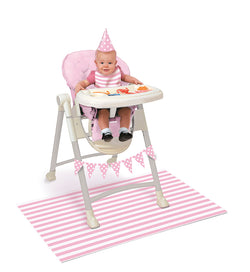 Baby High Chair Decorating Kit Pink