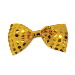 Yellow Sequin Bow Tie