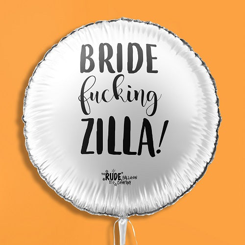 18" Rude Balloon Bride F#####g Zilla! - White