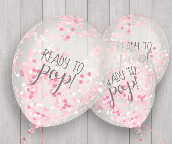 Oh Baby Confetti Balloons - Pink