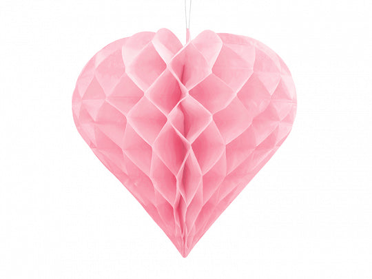 Pink Honeycomb Heart - 30cm