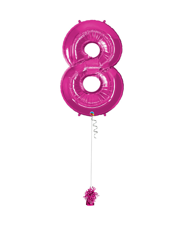 Inflated Jumbo Number 8 Pink