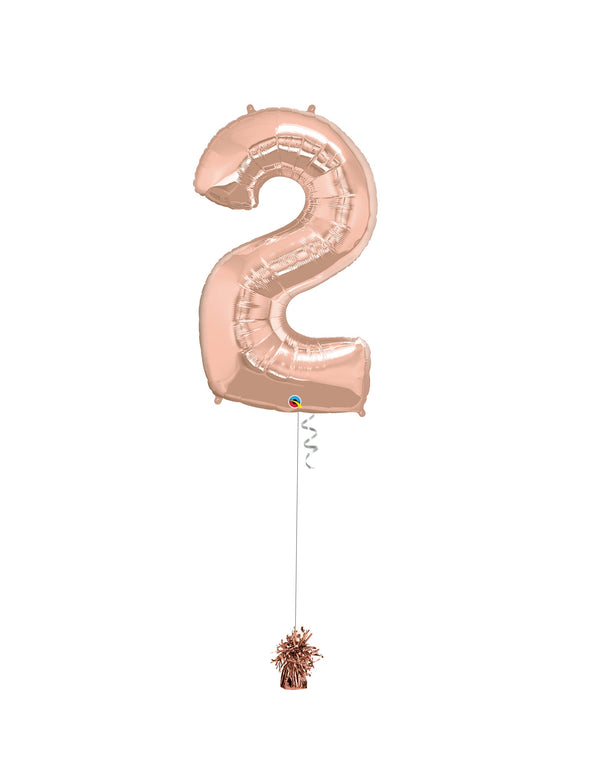 Inflated Jumbo Number 2 Rose Gold