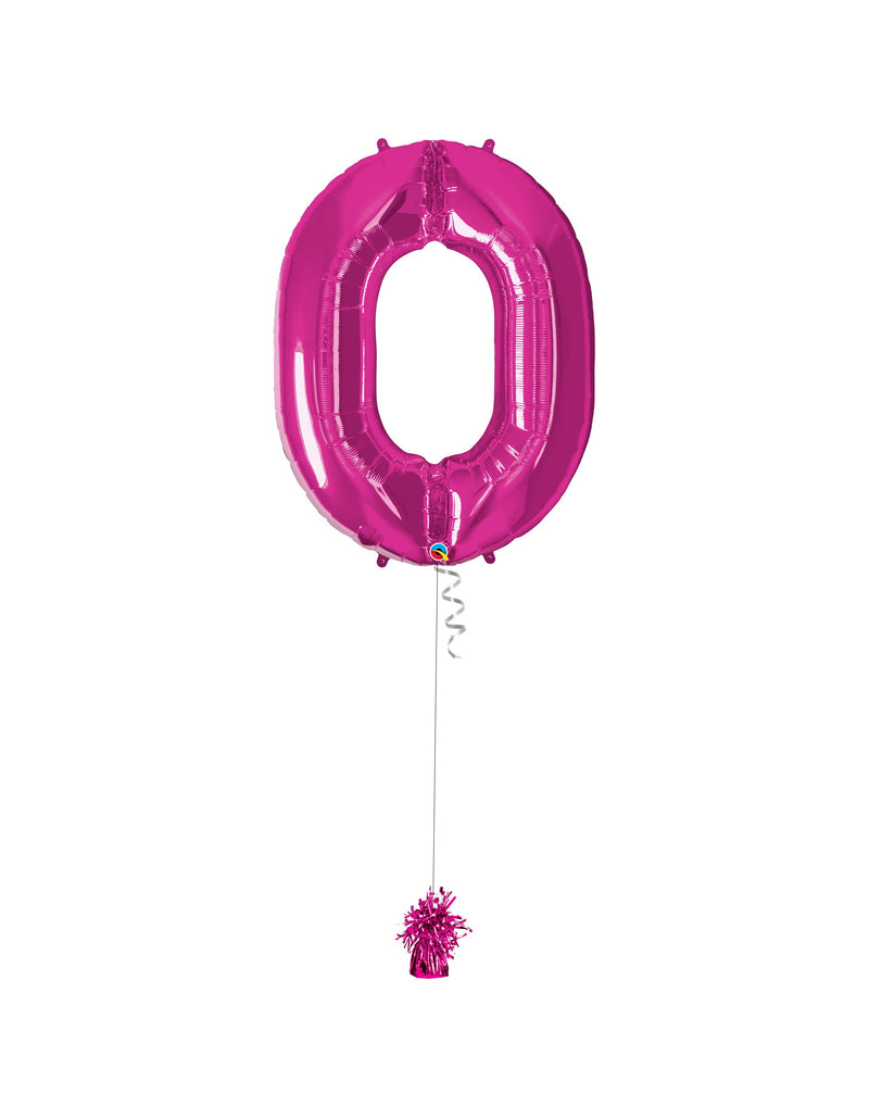 Inflated Jumbo Number 0 Pink