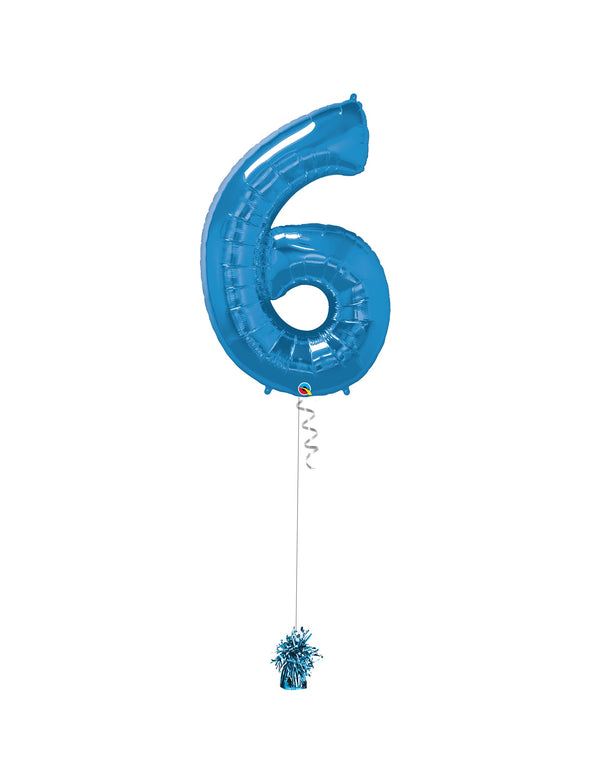 Inflated Jumbo Number 6 Blue