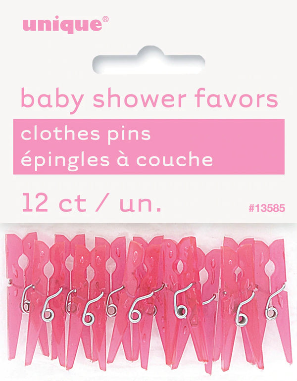 Baby Shower Clothes Pins- pink