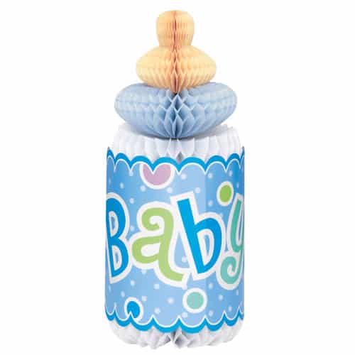 Baby Bottle Honeycomb Decoration- blue