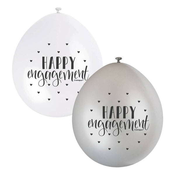9 Inch Assorted Happy Engagement Latex Balloons (10)