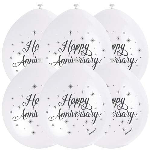 9 Inch Happy Anniversary Latex Balloons (10)