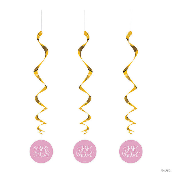 Baby Shower Swirl Decoration- pink