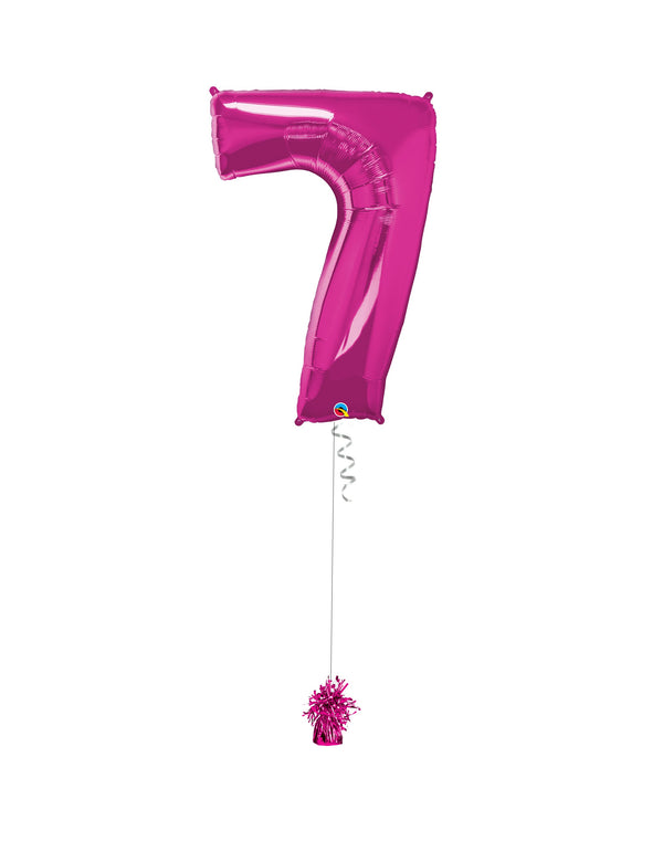 Inflated Jumbo Number 7 Pink