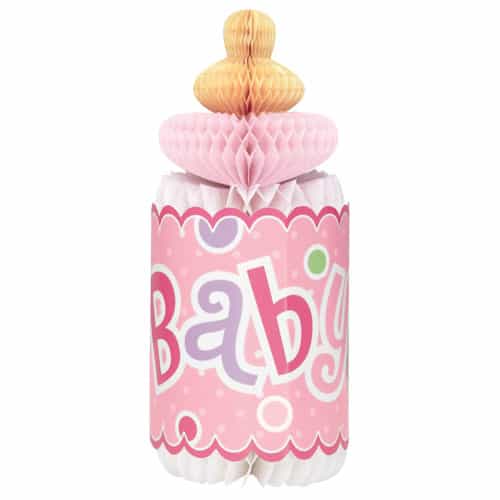 Baby Bottle Honeycomb Decoration- pink