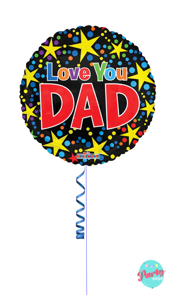 Love You Dad Inflated Foil Balloon