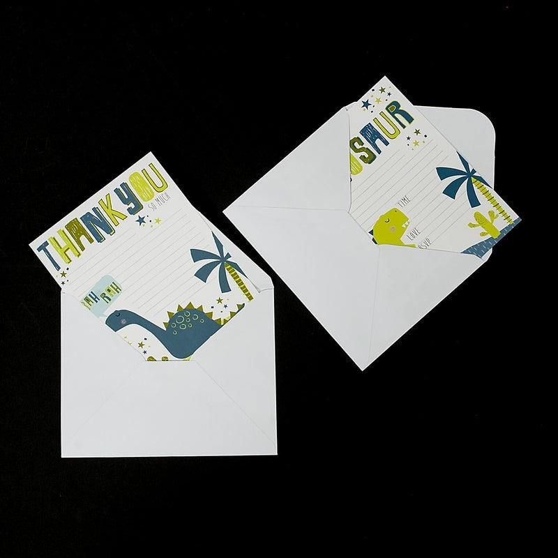 Dinosaur Party Invites & Thank You Pack