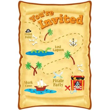 Pirate Party Maps Invitations